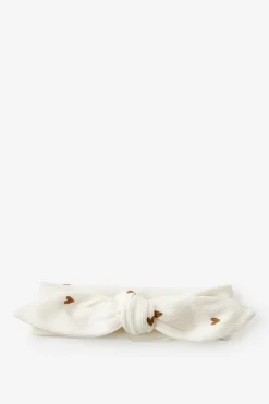 Organic Pointelle Bow Headband