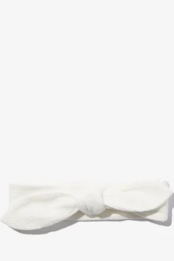 Organic Pointelle Bow Headband