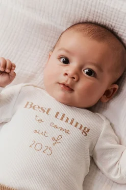 Organic Pointelle Long Sleeve Bubbysuit