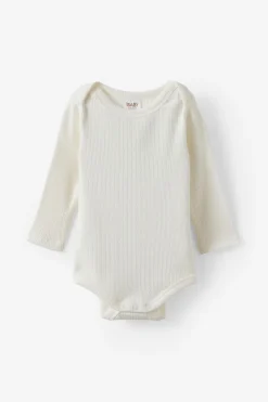 Organic Pointelle Long Sleeve Bubbysuit