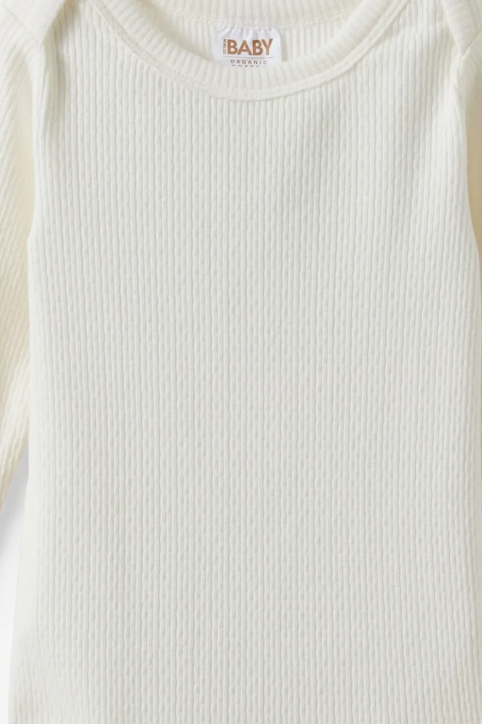 Organic Pointelle Long Sleeve Bubbysuit