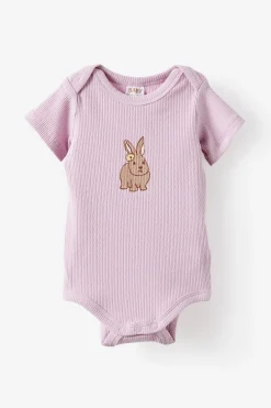 Organic Pointelle Short Sleeve Bubbysuit