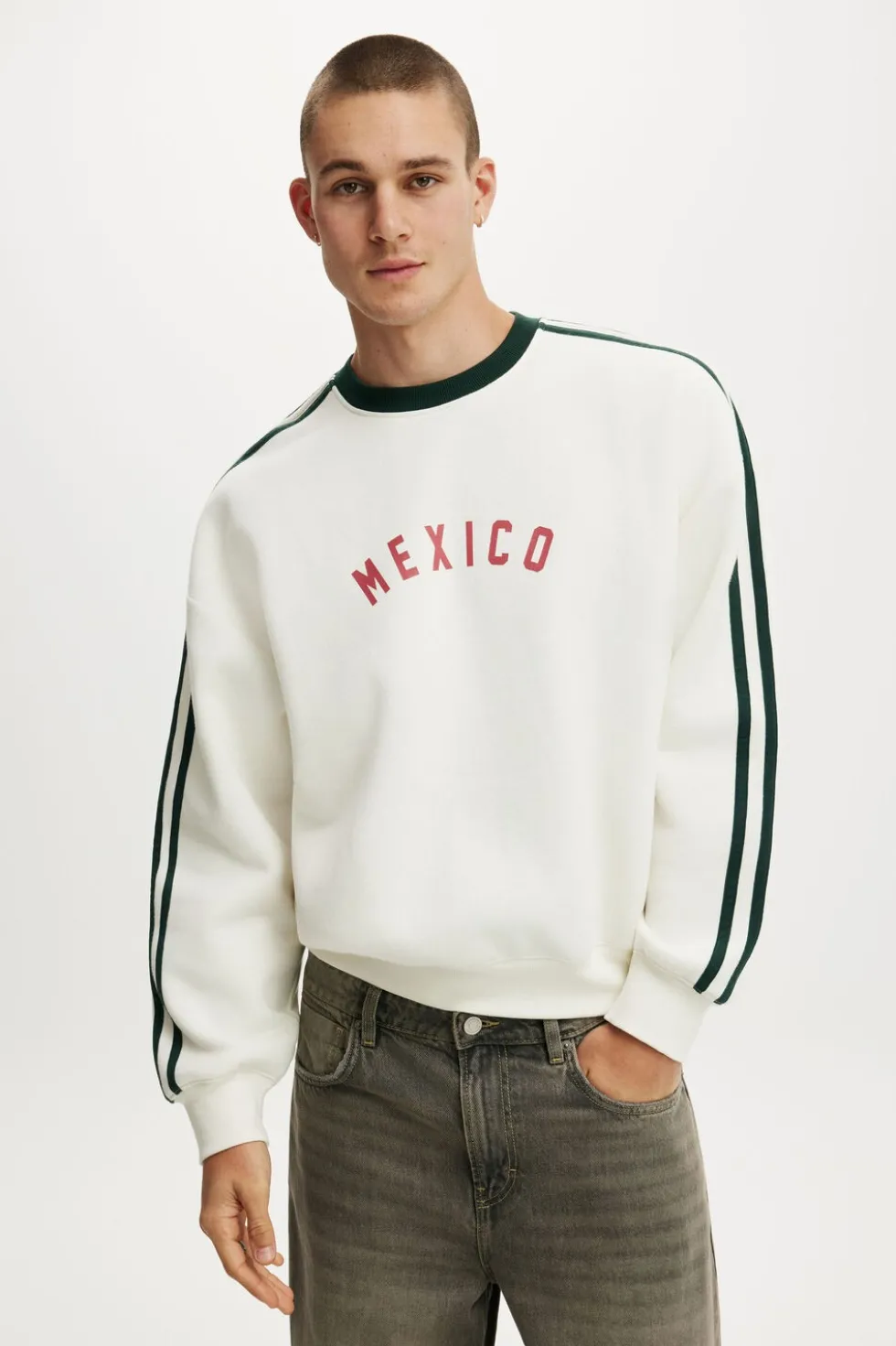 Oversized Graphic Crew Sweater