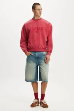 Oversized Graphic Crew Sweater