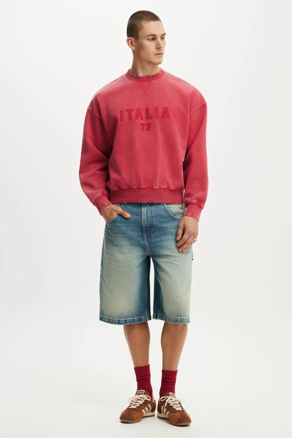 Oversized Graphic Crew Sweater