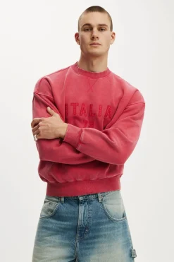 Oversized Graphic Crew Sweater