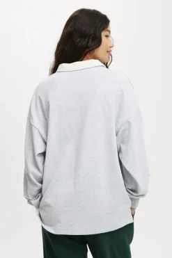 Oversized Long Sleeve Polo