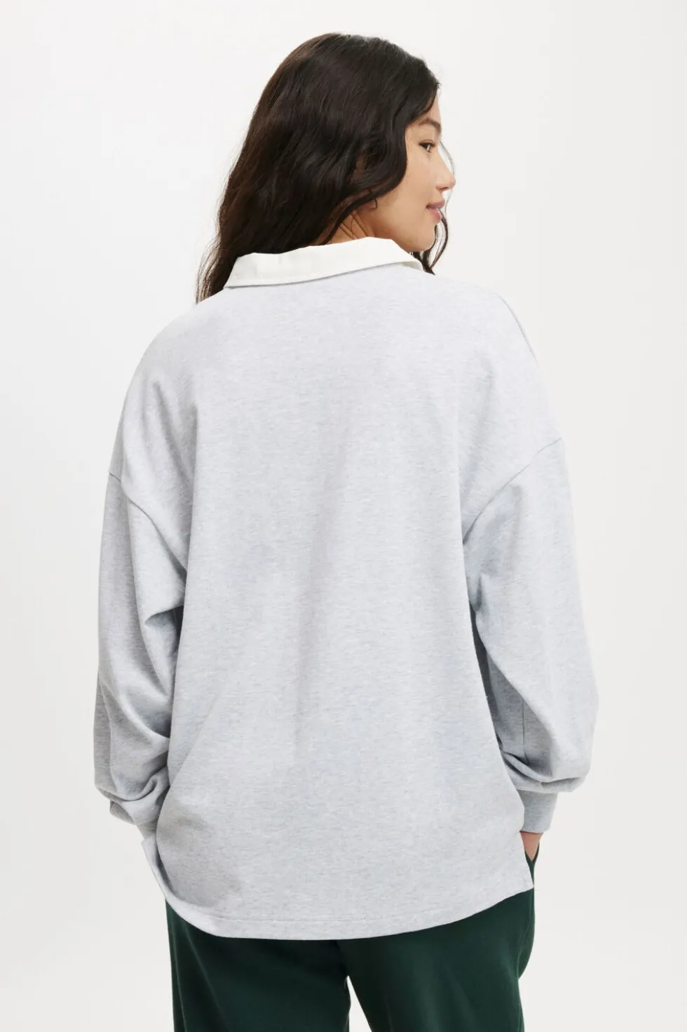 Oversized Long Sleeve Polo