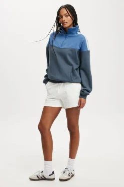 Panelled Quarter Zip Sweat