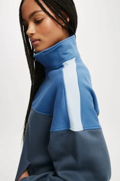 Panelled Quarter Zip Sweat