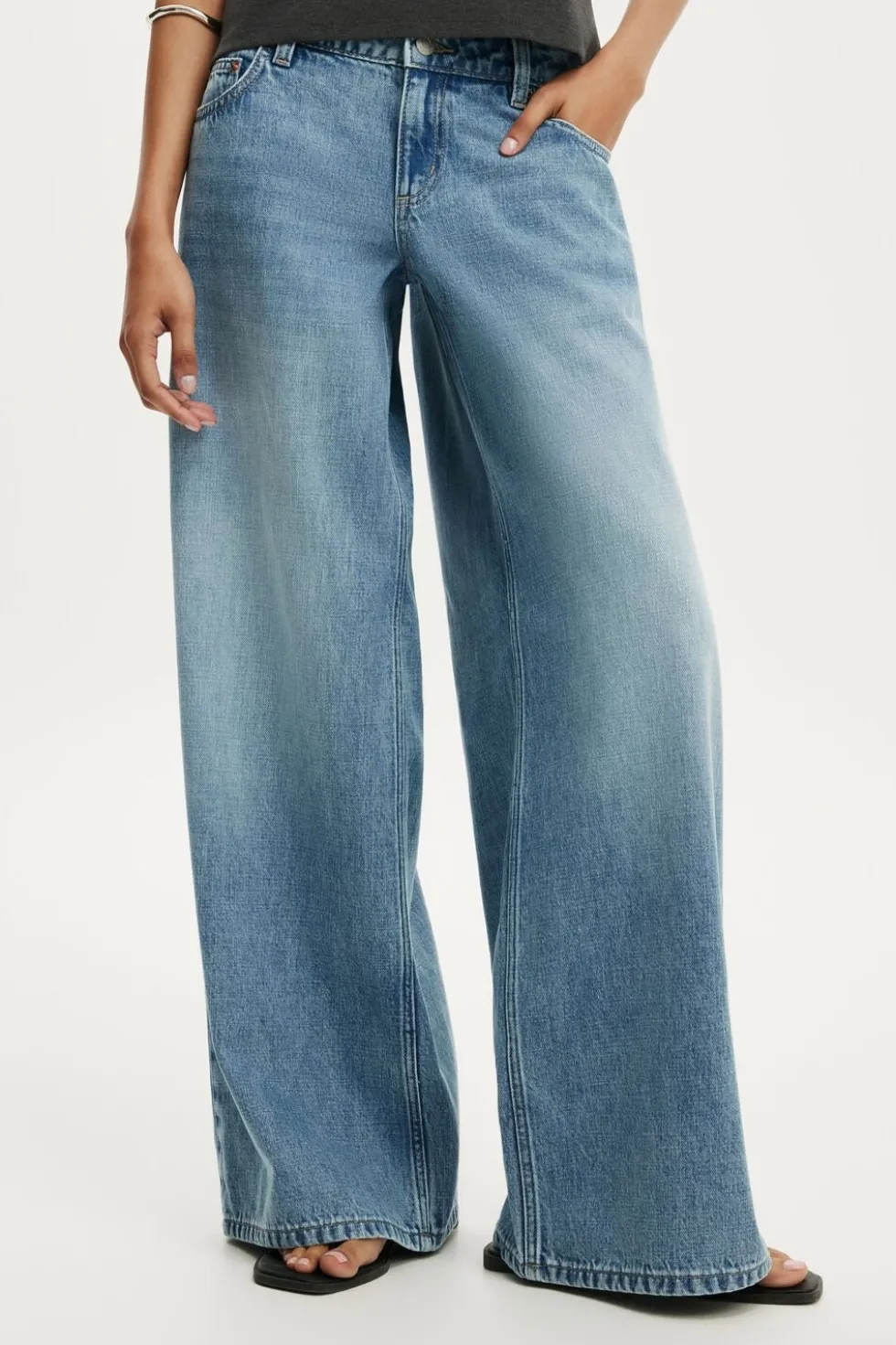 Petite Low Rise Wide Jean