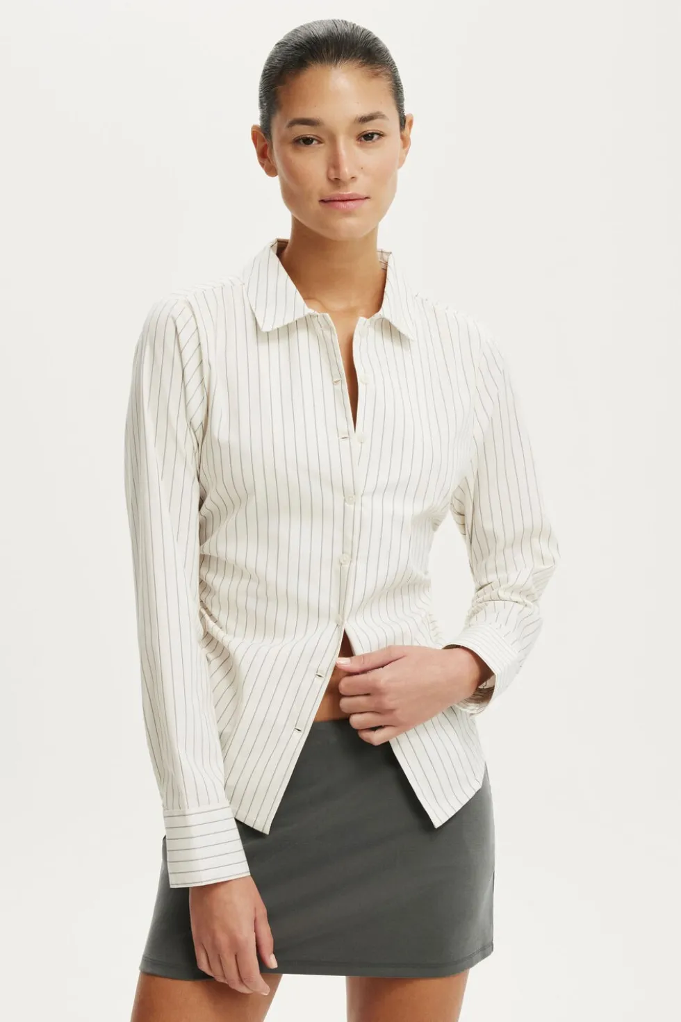 Peyton Gathered Long Sleeve Shirt