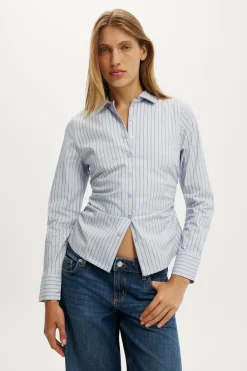 Peyton Gathered Long Sleeve Shirt