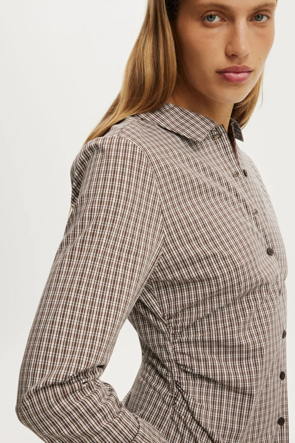 Peyton Gathered Long Sleeve Shirt