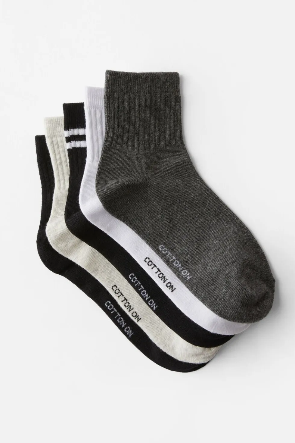 5Pk Quarter Crew Sock