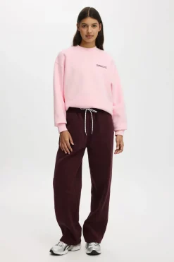 Plush Graphic Crew Sweatshirt