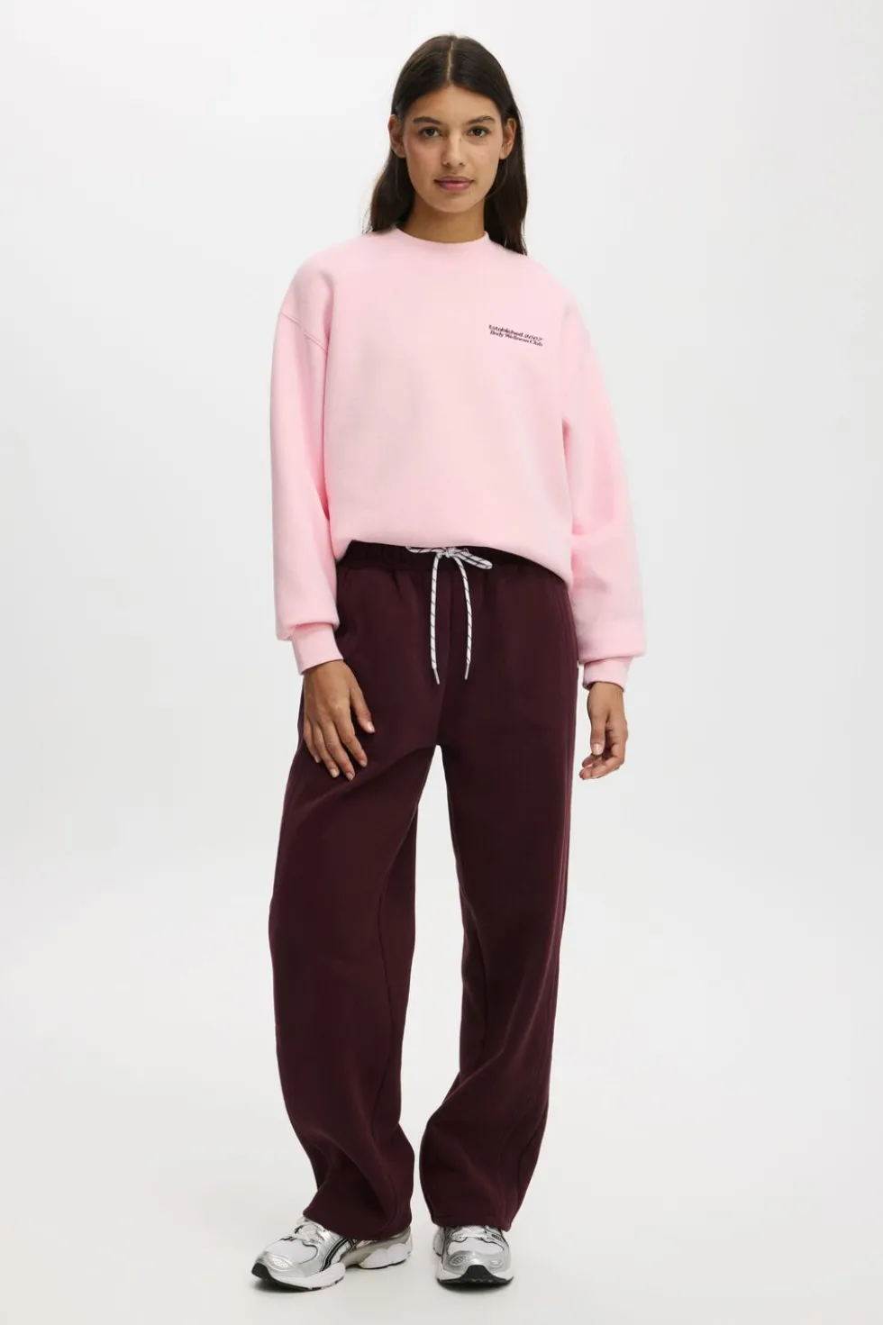Plush Graphic Crew Sweatshirt