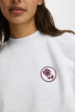 Plush Graphic Crew Sweatshirt