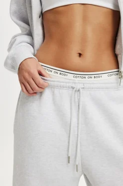Plush Tie Waist Wide Leg Sweatpant