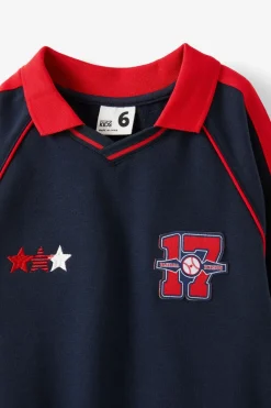 Polo Collar Fleece Top