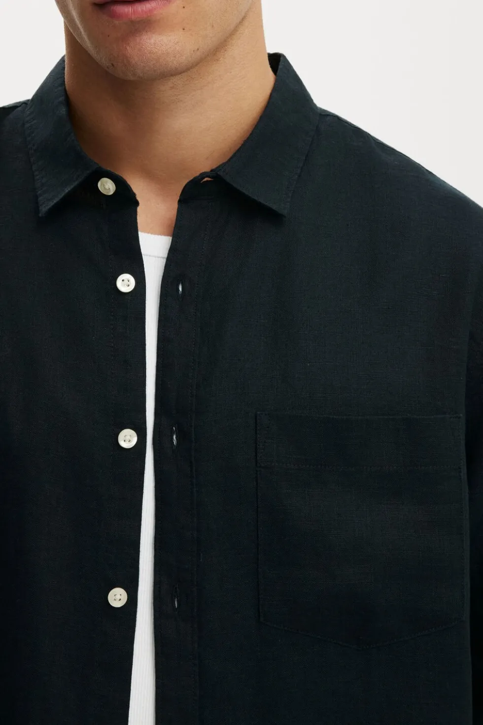 Relaxed Linen Long Sleeve Shirt