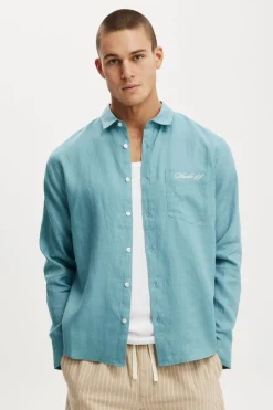 Relaxed Linen Long Sleeve Shirt