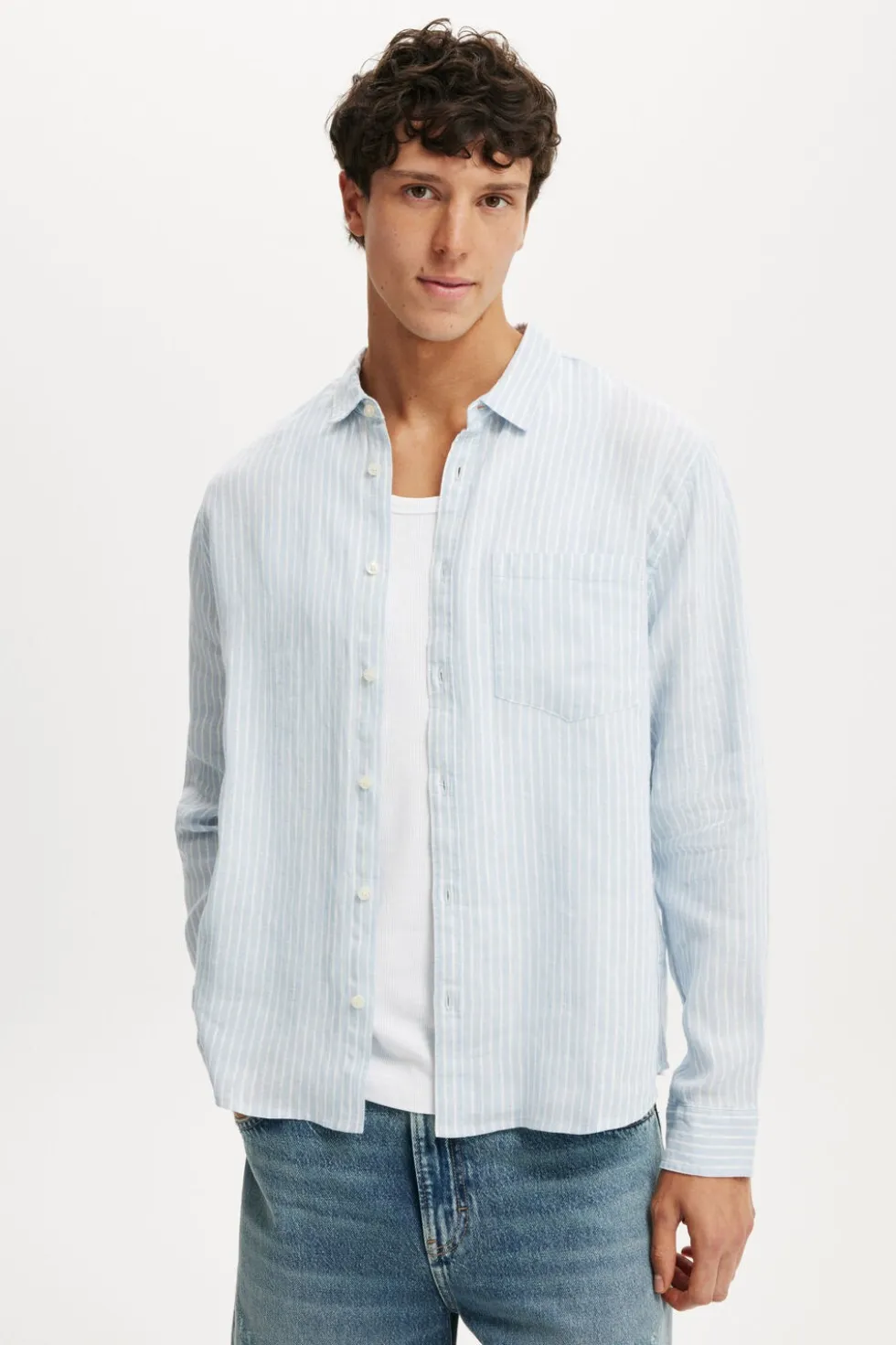 Relaxed Linen Long Sleeve Shirt