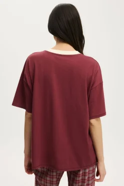Sanrio Hello Kitty Oversized V Neck Sleep Tee