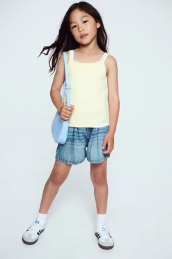 Sarai Pleat Front Denim Short