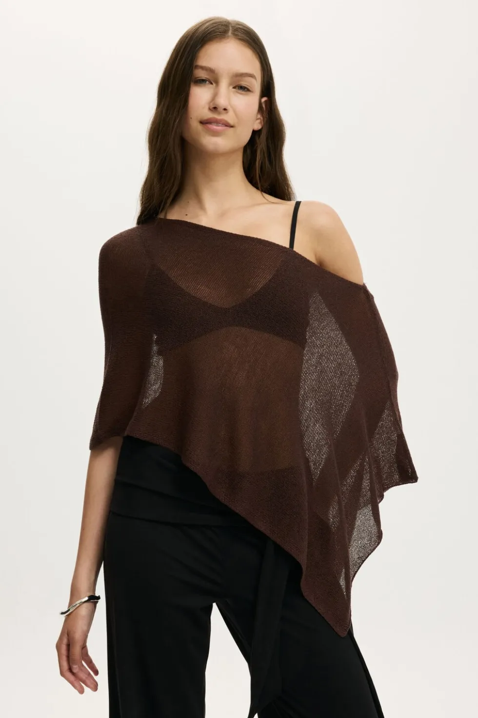 Sheer Knit Poncho