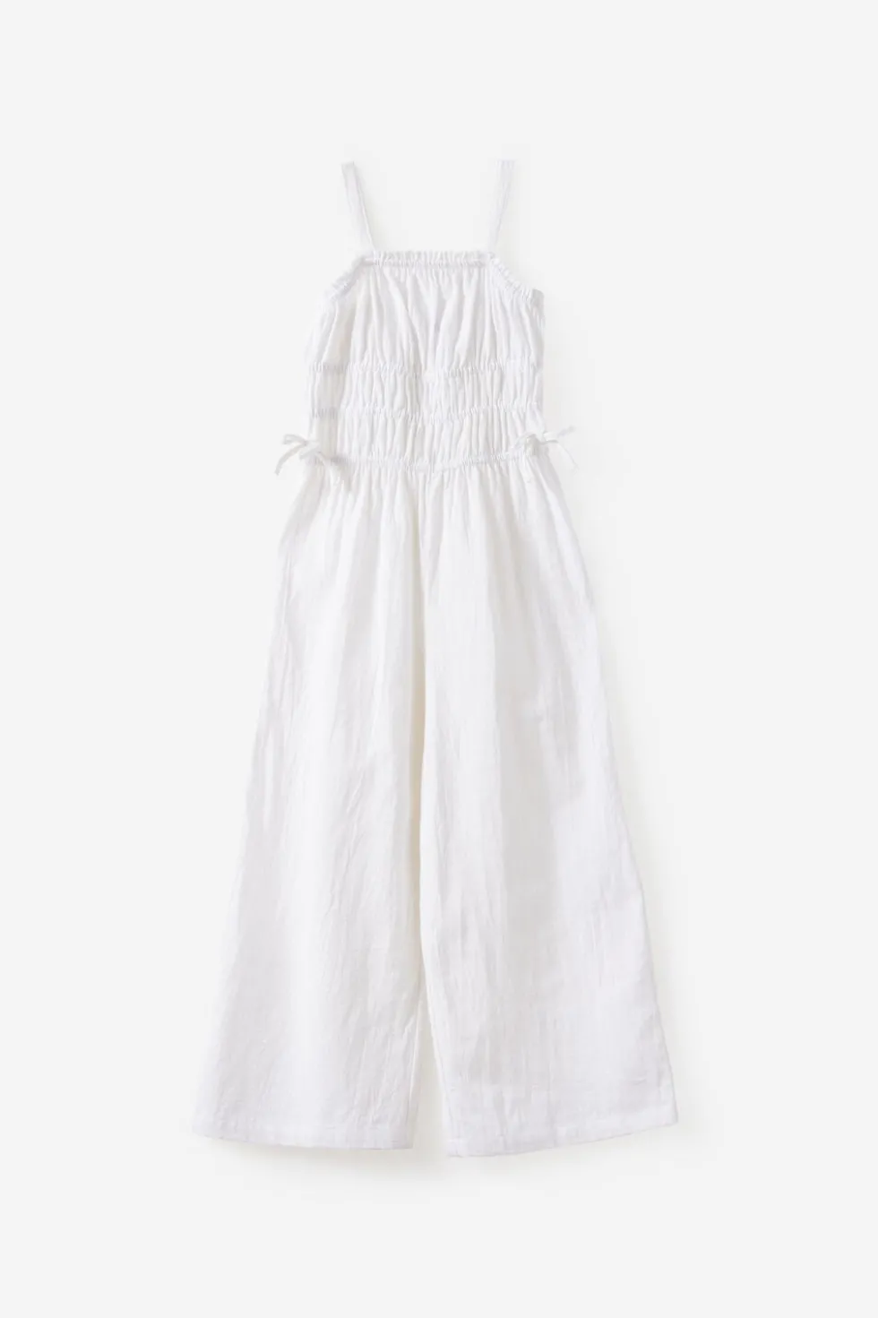 Shirred Bow Jumpsuit