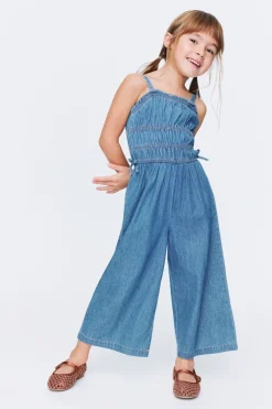 Shirred Bow Jumpsuit