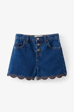 Snap Front Denim Short