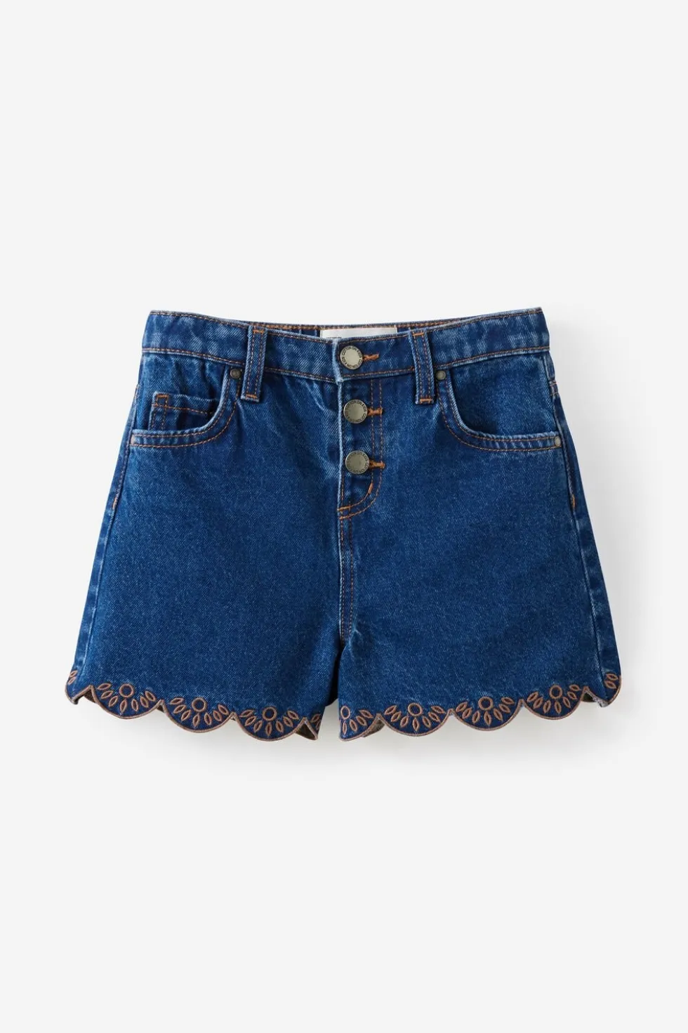 Snap Front Denim Short