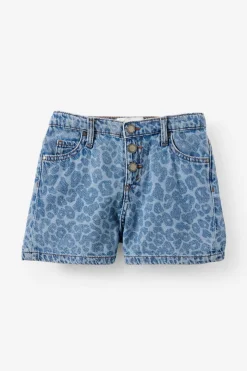 Snap Front Denim Short