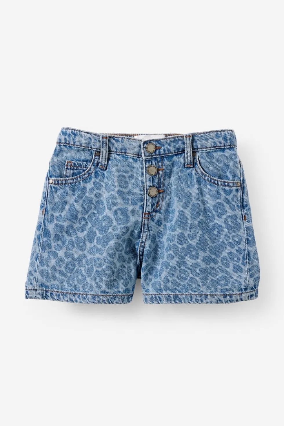 Snap Front Denim Short