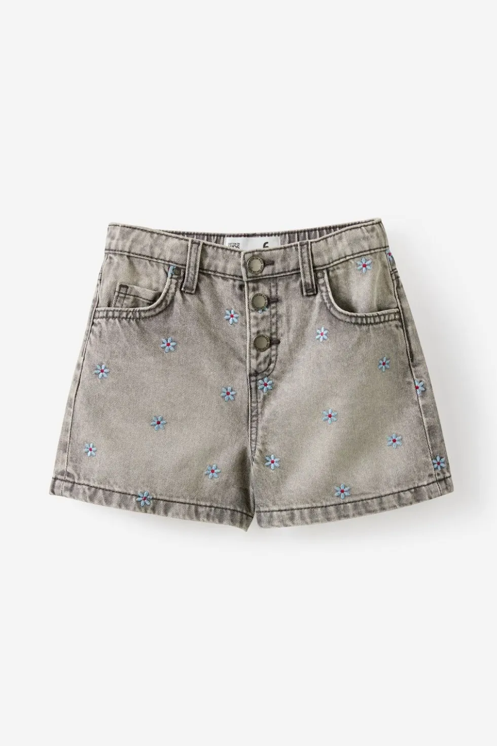 Snap Front Denim Short