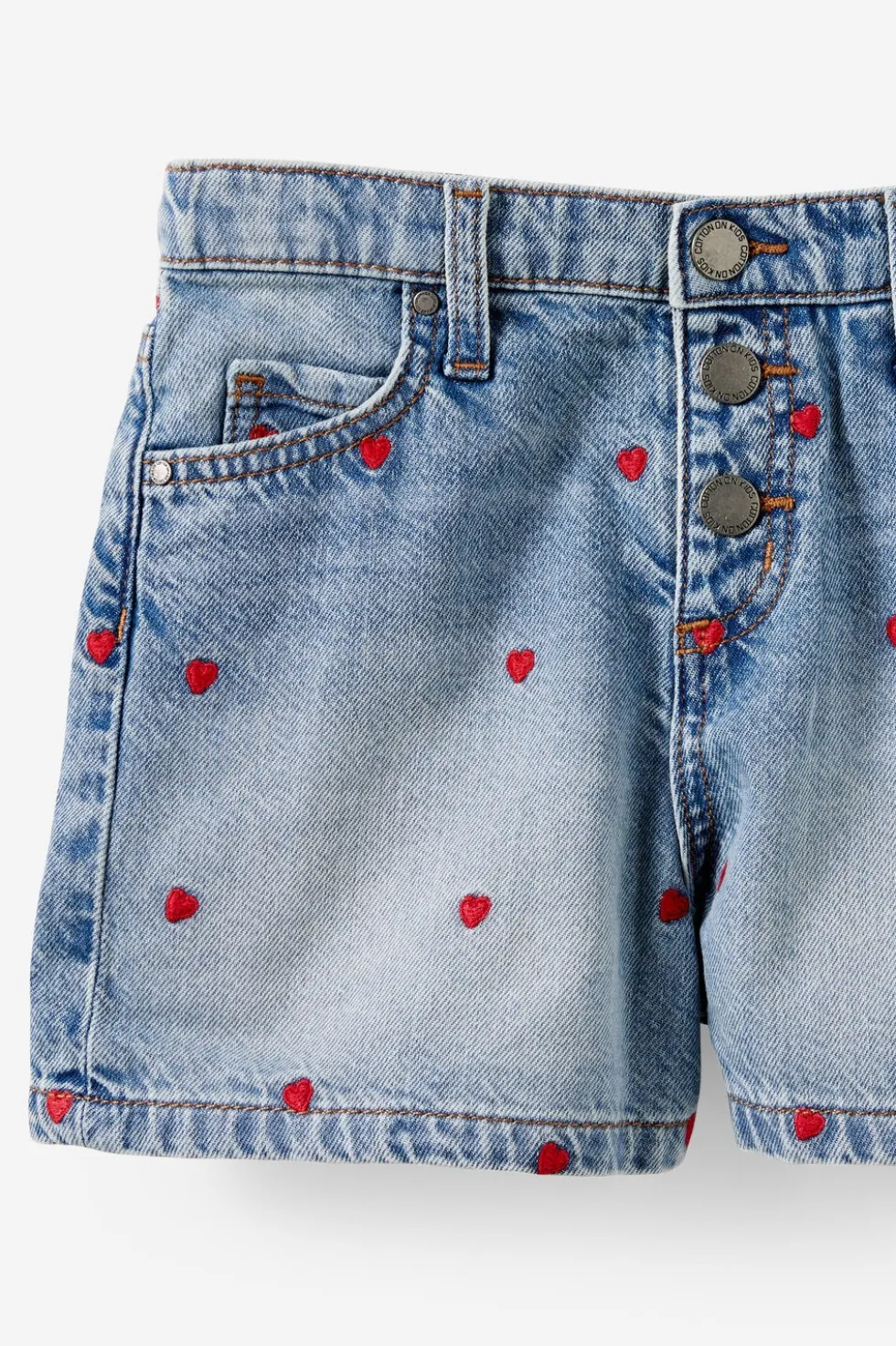 Snap Front Denim Short