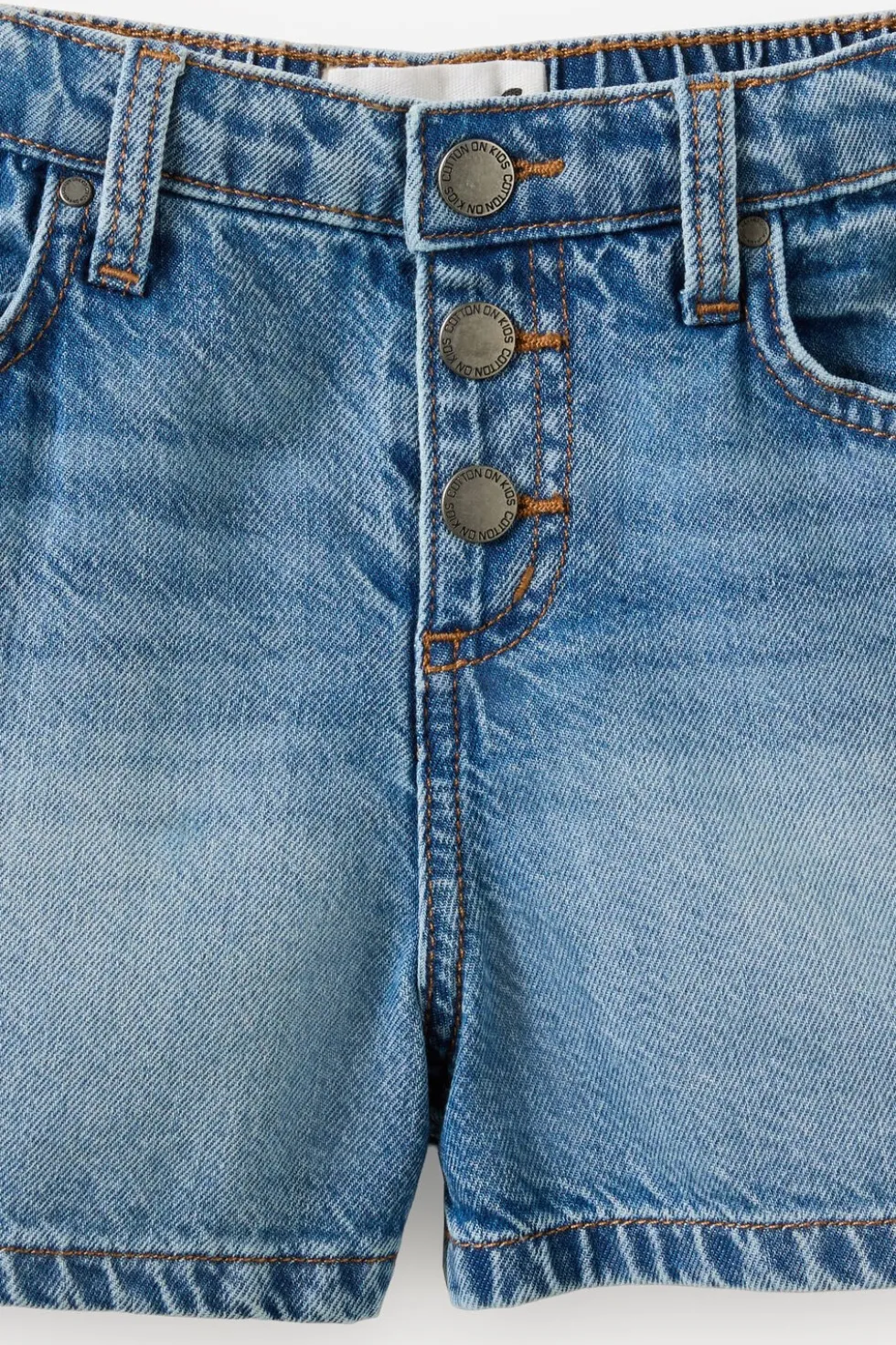 Snap Front Denim Short