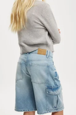 Super Baggy Cargo Denim Jort