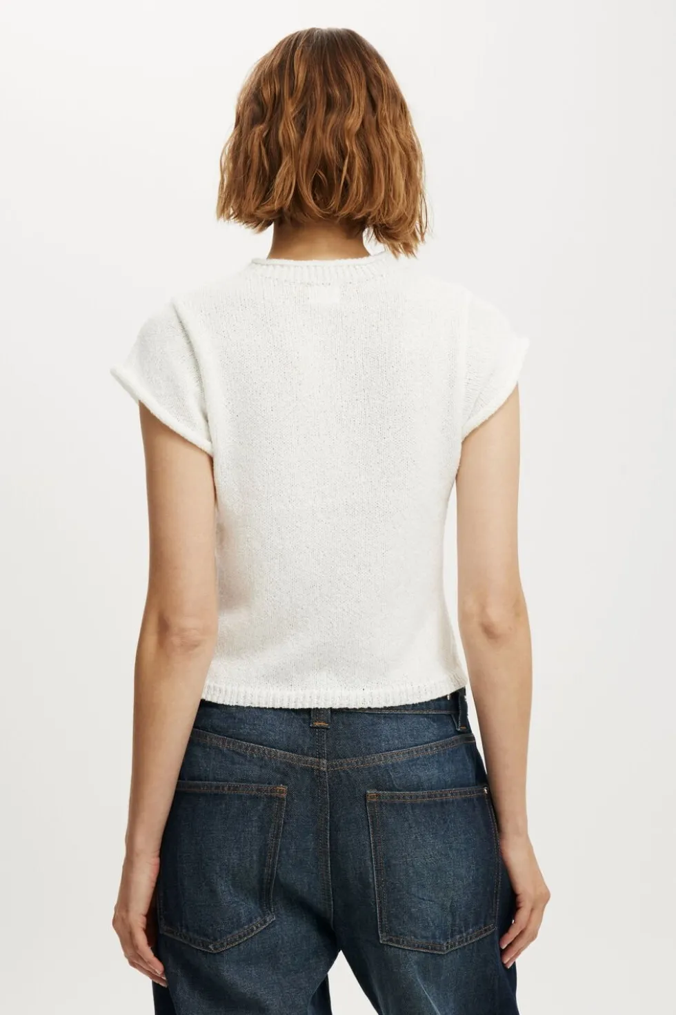 Textured Shortsleeve Knit Top