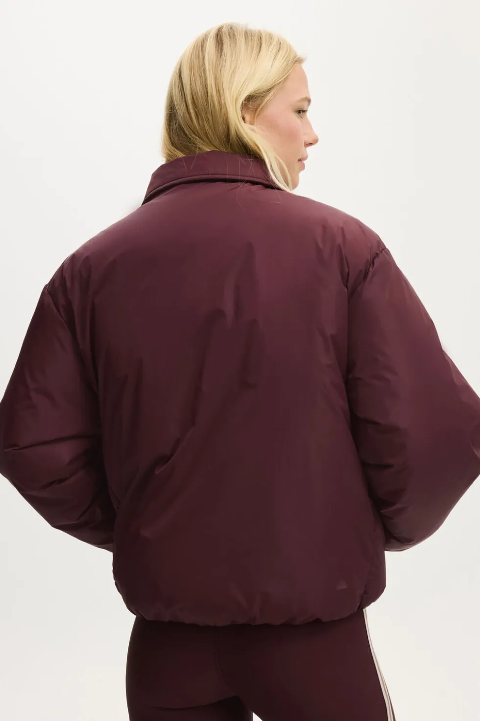 The Mother Puffer Faux Fur Collar Bomber