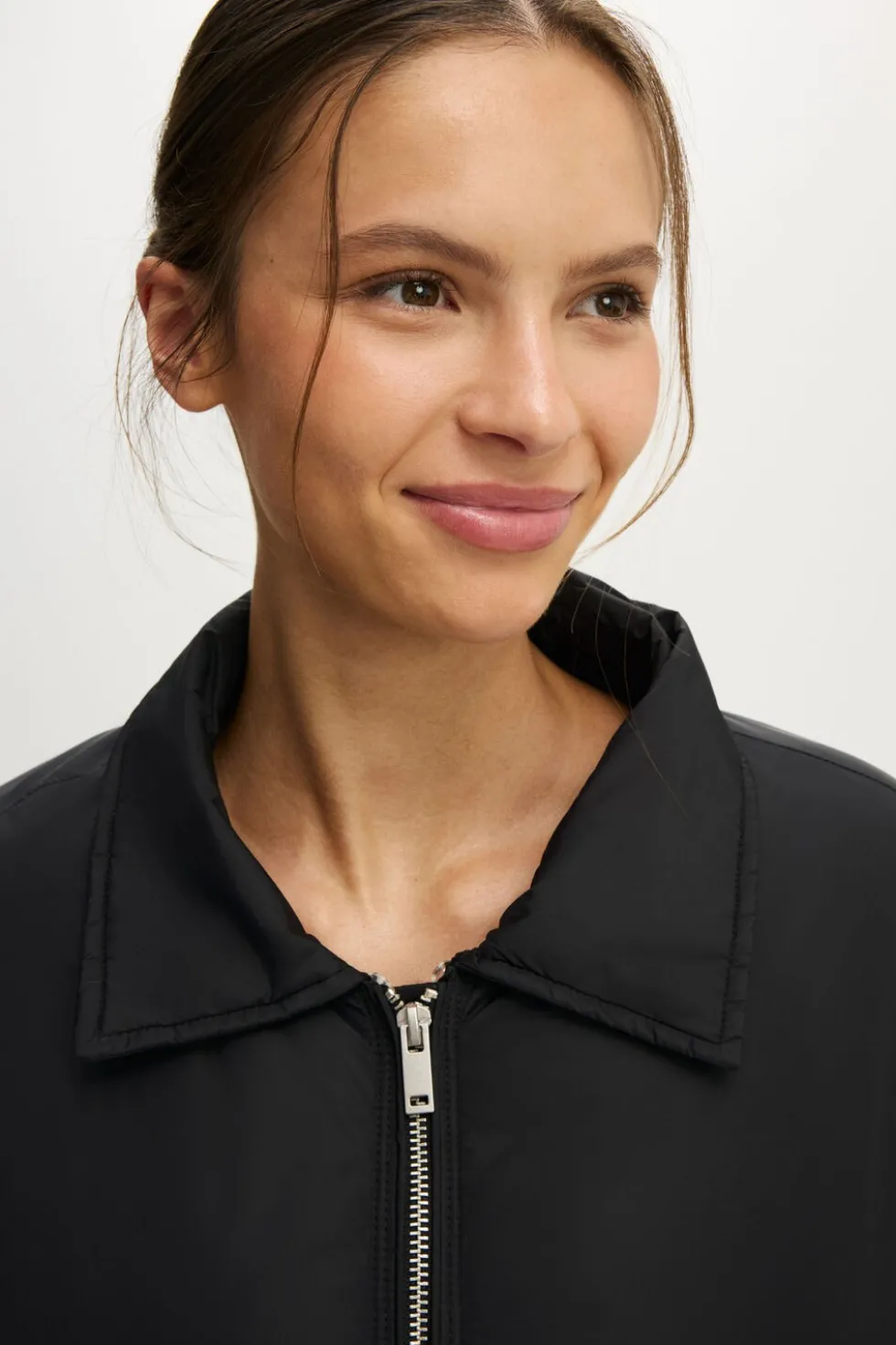 The Mother Puffer Faux Fur Collar Bomber