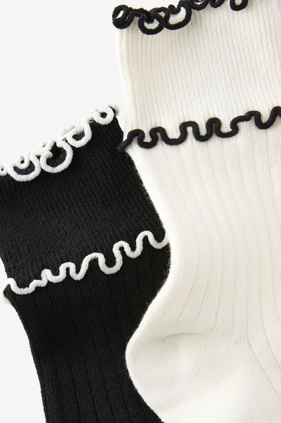 The Perfect Pair Double Frill Rib Crew Sock 2Pk