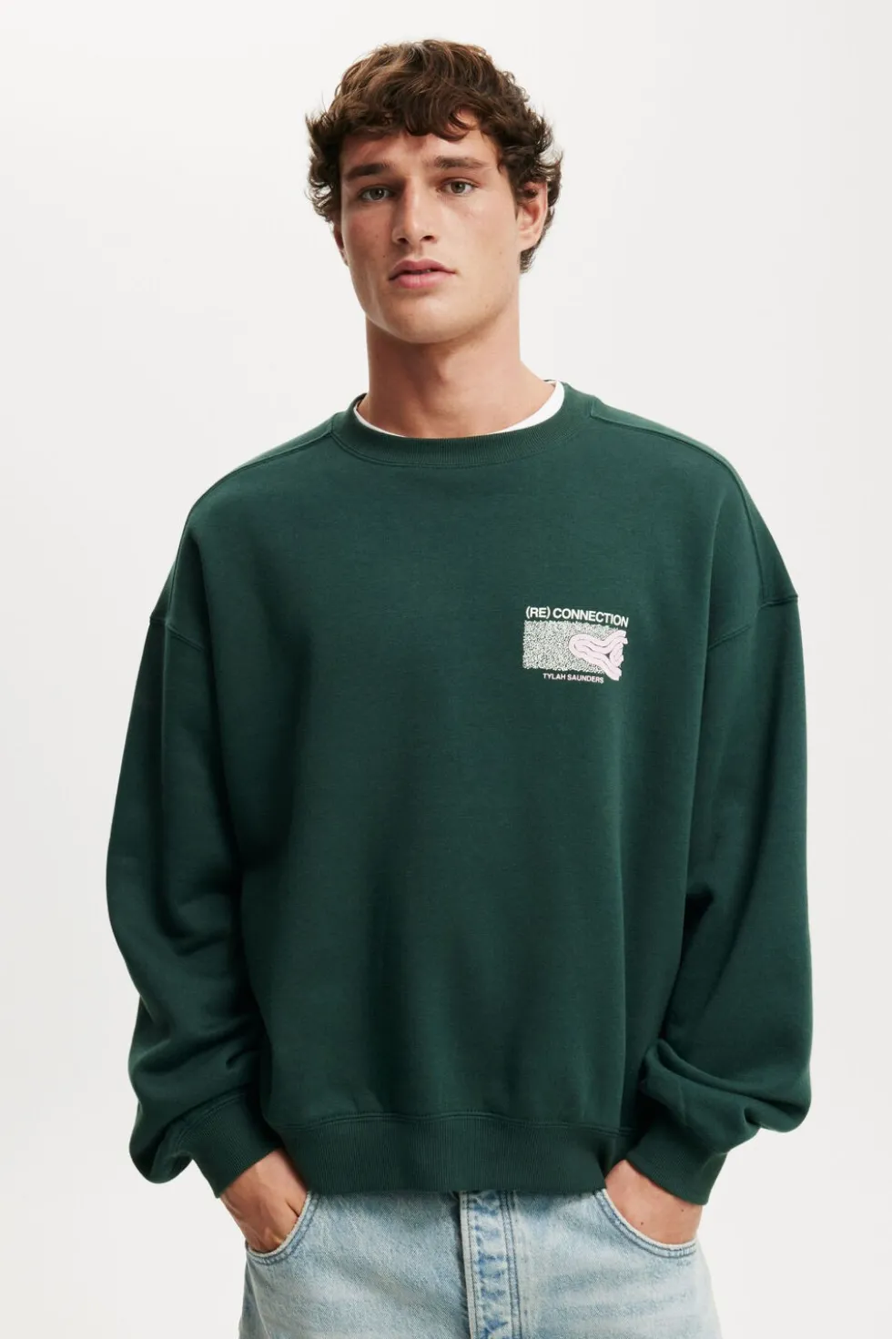Tylah Saunders Box Fit Crew Sweater