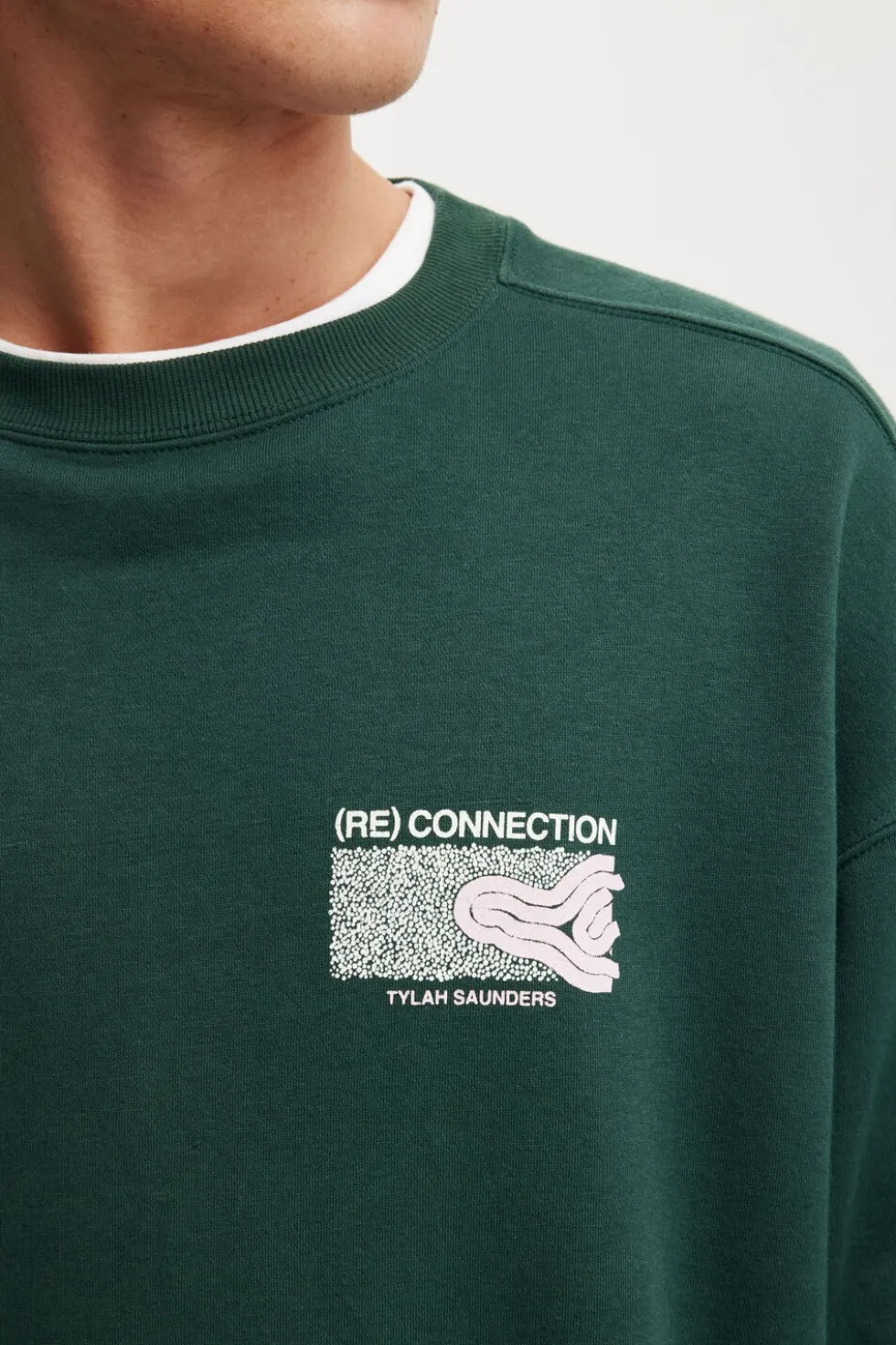 Tylah Saunders Box Fit Crew Sweater