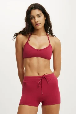 Ultra Soft Halter Open Back Crop