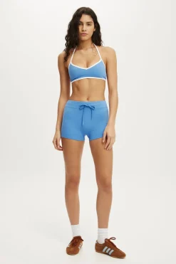 Ultra Soft Halter Open Back Crop