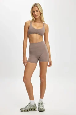 Ultra Soft Scrunch Front Strappy Crop
