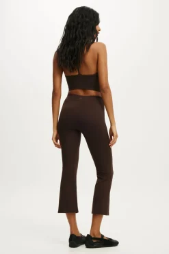 Ultra Soft Tie Front Cropped Kick Flare